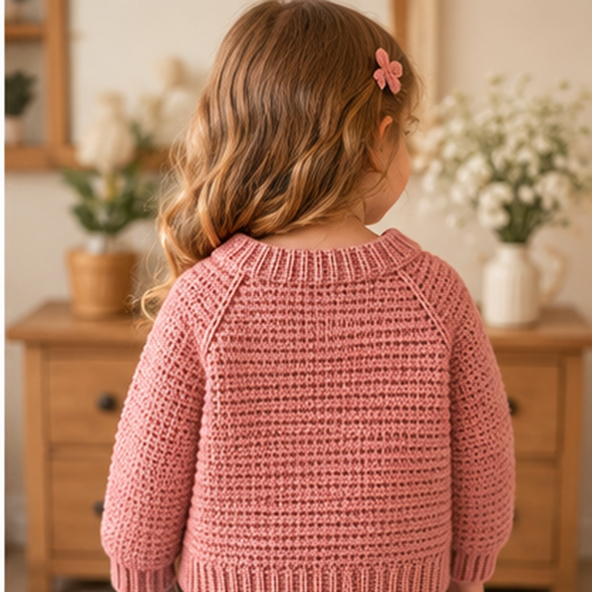Kids Raglan Sweater Crochet Pattern PDF | Seamless Pullover Ages 1–10