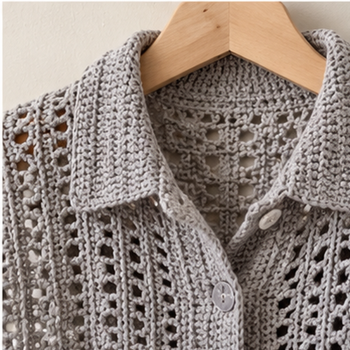 Julie Crochet Shirt Pattern PDF | Oversized Mesh Cardigan Made to Measure