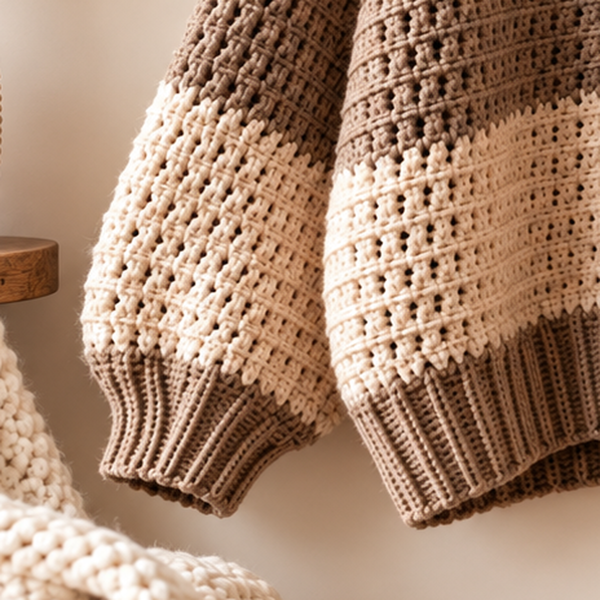 Striped Turtleneck Crochet Sweater Pattern PDF | Sizes XS–5XL