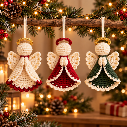 Crochet Angel Ornament Pattern PDF – Christmas Amigurumi Decoration