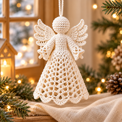 Crochet Angel Ornament Pattern PDF – 3 Christmas Angel Designs