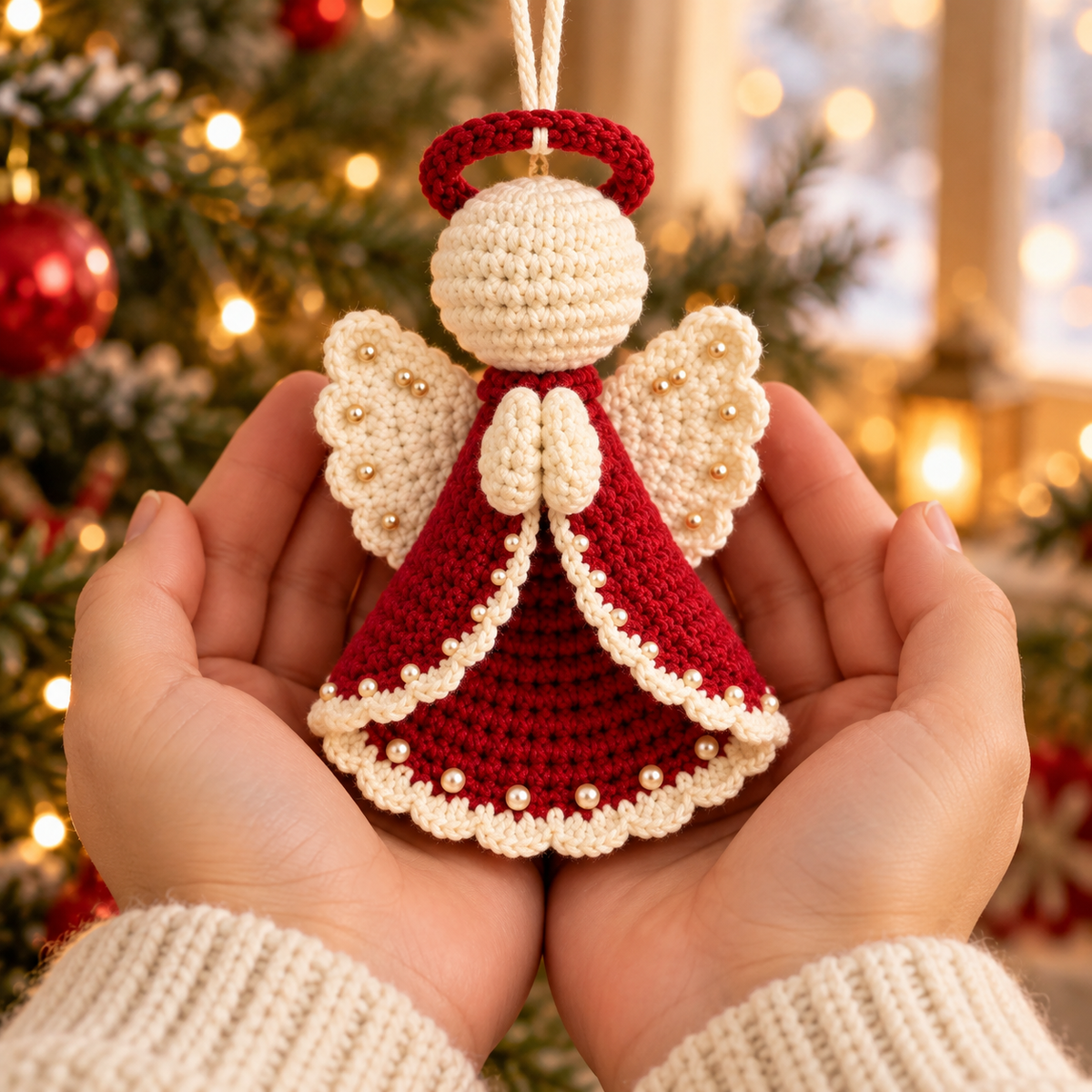 Crochet Angel Ornament Pattern PDF – Christmas Amigurumi Decoration