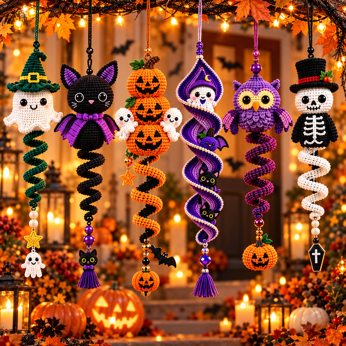 50+ Halloween & Christmas Crochet Spiral Patterns PDF – Holiday Ornament Bundle