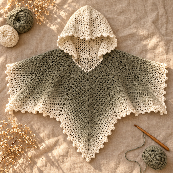 Fall Leaf Crochet Poncho Pattern PDF, Woodland Cape, Ren Faire Costume