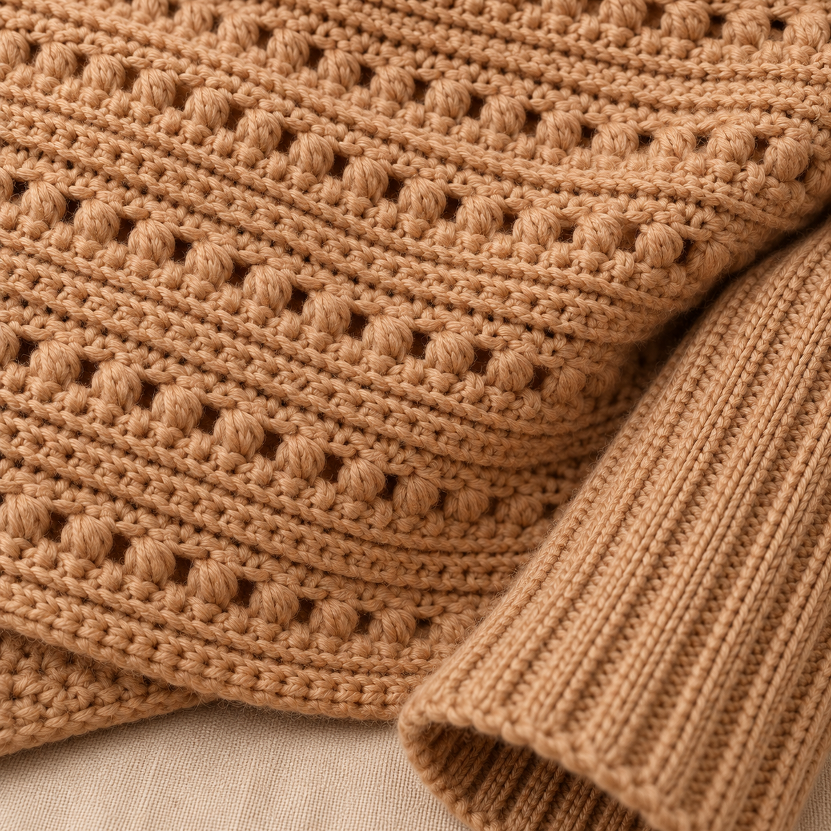 Sleeved Crochet Wrap Pattern PDF, Oversized Scarf Sweater, Women XS–5XL