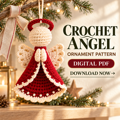 Crochet Angel Ornament Pattern PDF – Christmas Amigurumi Decoration