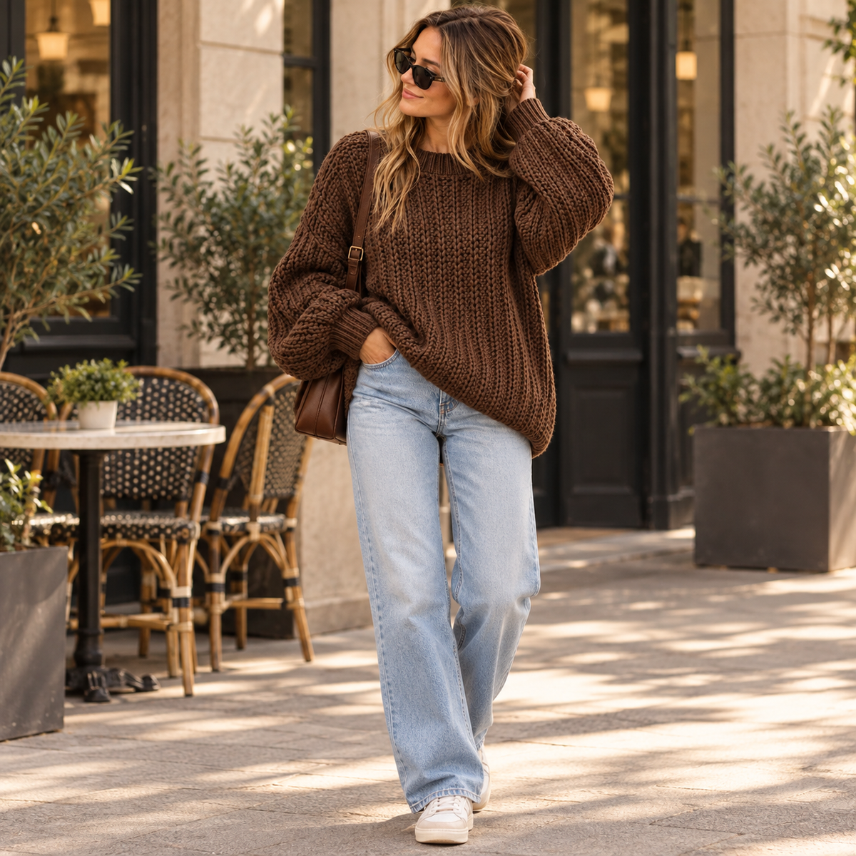 Oversized Chunky Crochet Sweater Pattern PDF | Cozy Pullover for Women