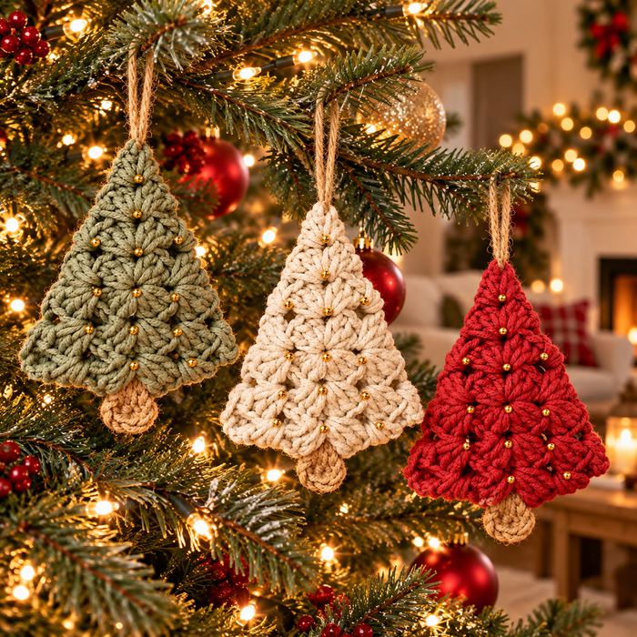 Granny Square Christmas Tree Crochet Pattern PDF | Folded Ornament