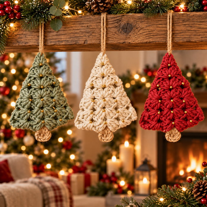 Granny Square Christmas Tree Crochet Pattern PDF | Folded Ornament