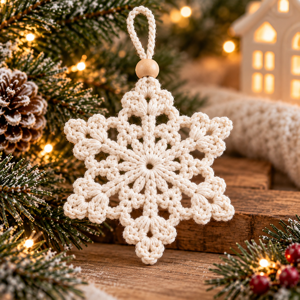 Winter Christmas Ornament Crochet Pattern Bundle PDF | 5 Holiday Designs