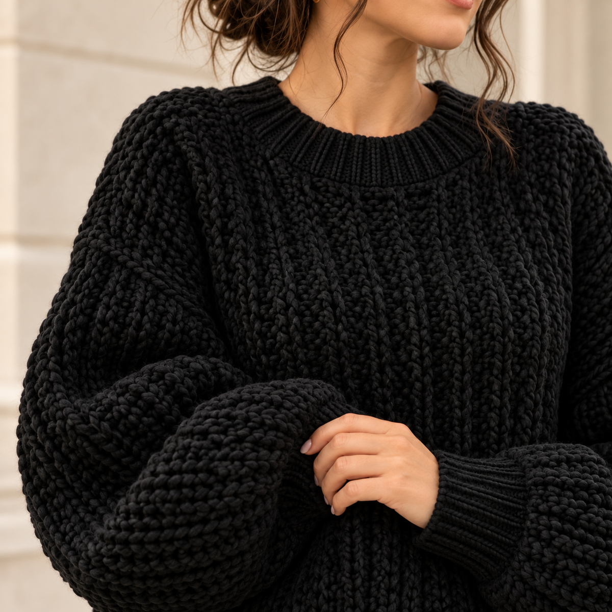 Oversized Chunky Crochet Sweater Pattern PDF | Cozy Pullover for Women