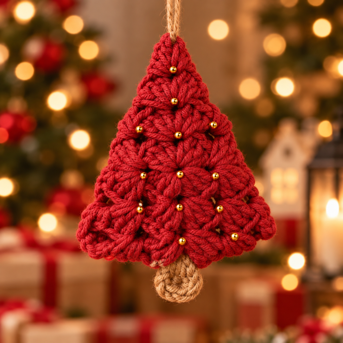 Granny Square Christmas Tree Crochet Pattern PDF | Folded Ornament