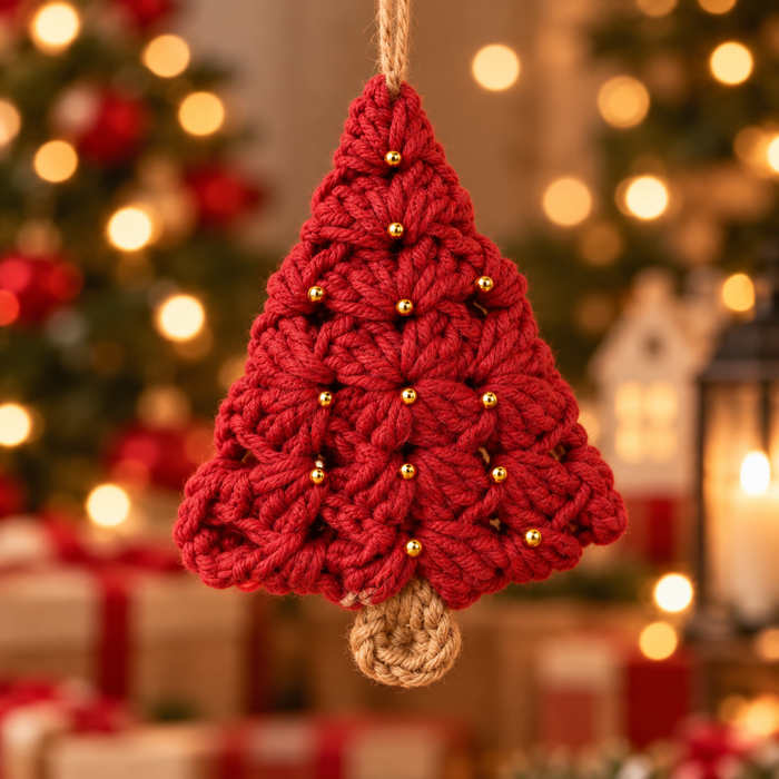 Granny Square Christmas Tree Crochet Pattern PDF | Folded Ornament