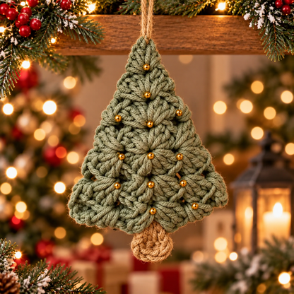 Granny Square Christmas Tree Crochet Pattern PDF | Folded Ornament