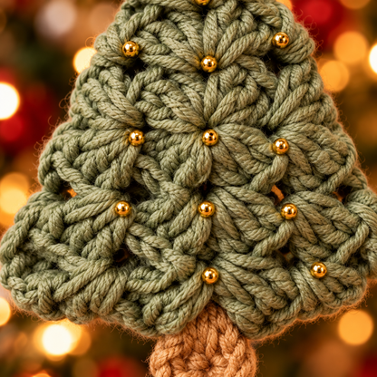 Granny Square Christmas Tree Crochet Pattern PDF | Folded Ornament