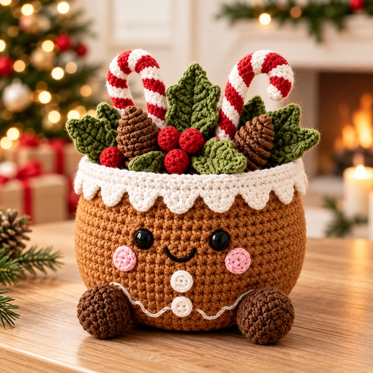 Christmas Character Pot Crochet Pattern PDF | 5 Festive Amigurumi Designs
