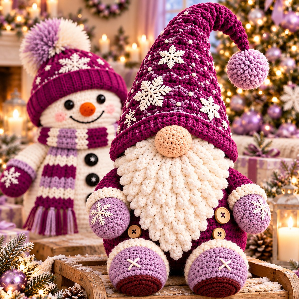 Christmas Snowman & Gnome Crochet Pattern PDF | Winter Amigurumi Bundle