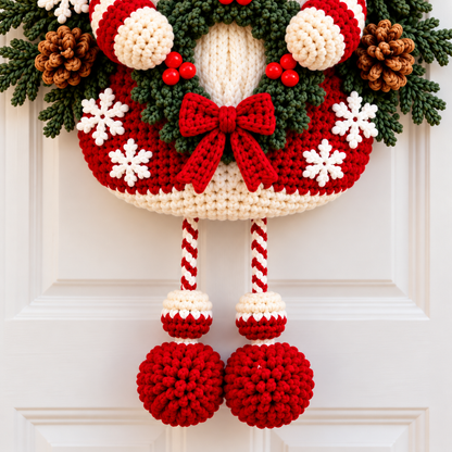 Fair Isle Christmas Gnome Crochet Pattern PDF | Nordic Door Hanger