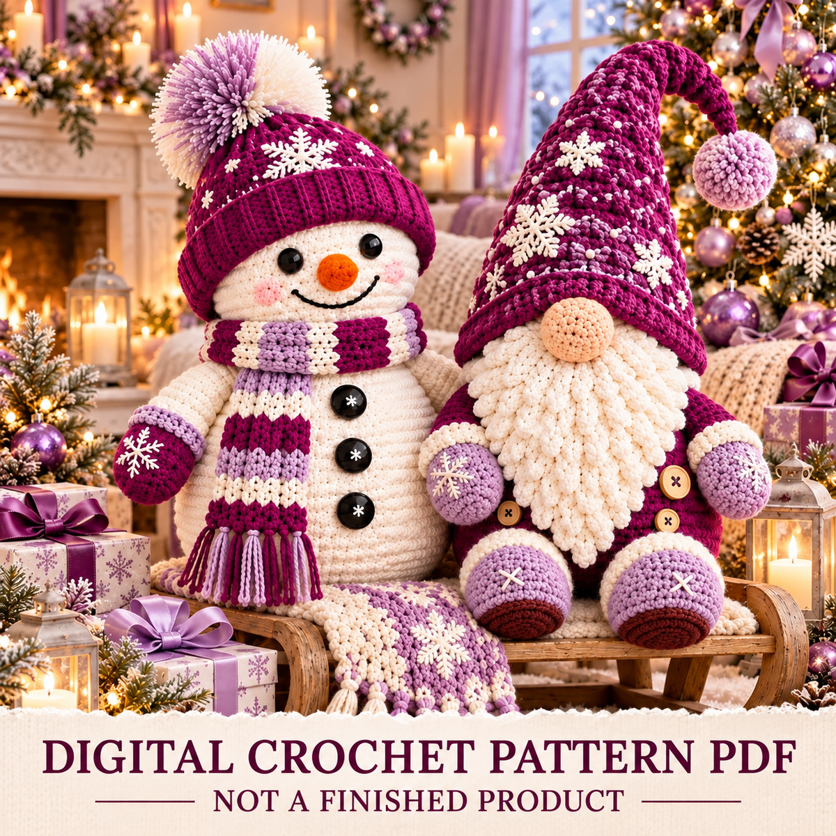 Christmas Snowman & Gnome Crochet Pattern PDF | Winter Amigurumi Bundle