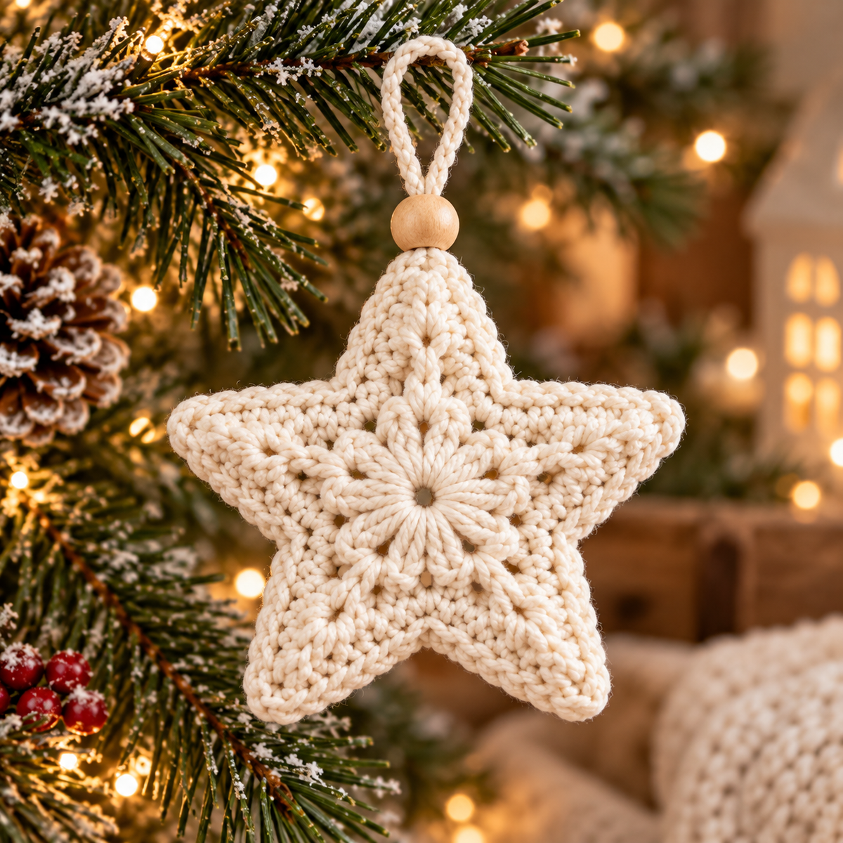 Winter Christmas Ornament Crochet Pattern Bundle PDF | 5 Holiday Designs