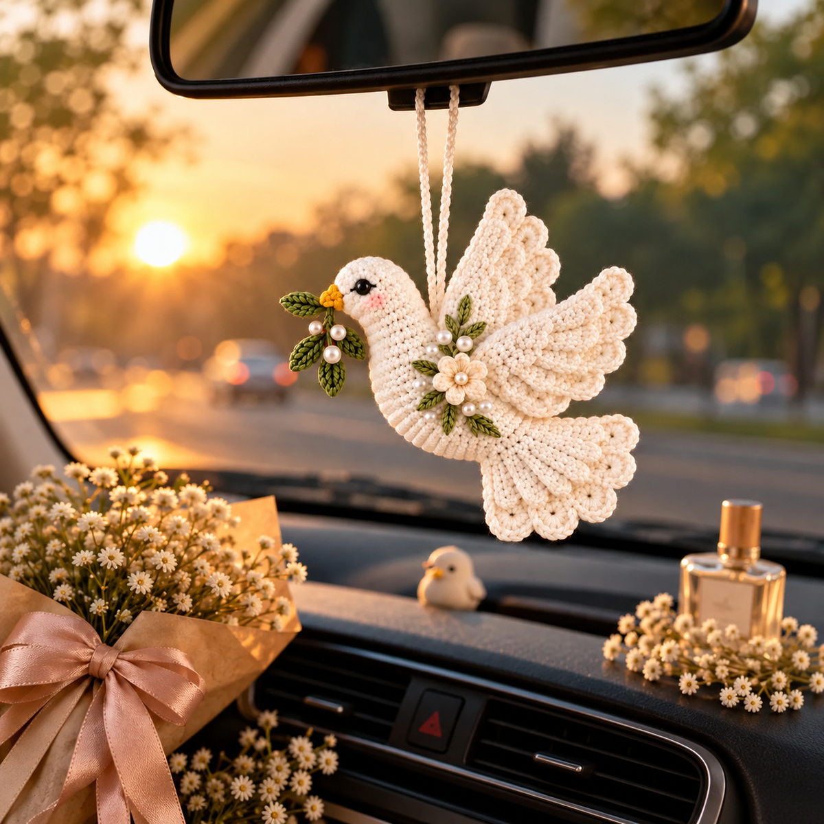 Crochet Peace Dove Ornament Pattern PDF | Christmas & Wedding Decor