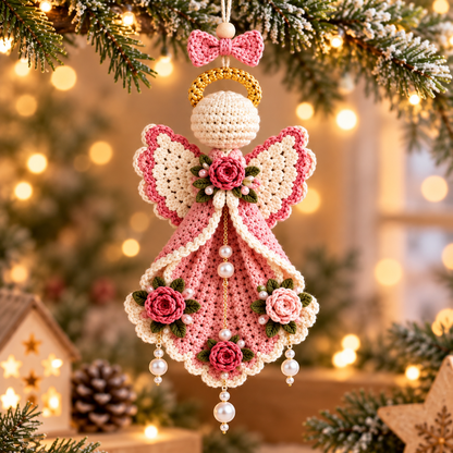 Christmas Guardian Angel Crochet Pattern Bundle PDF | 4 Angel Ornaments