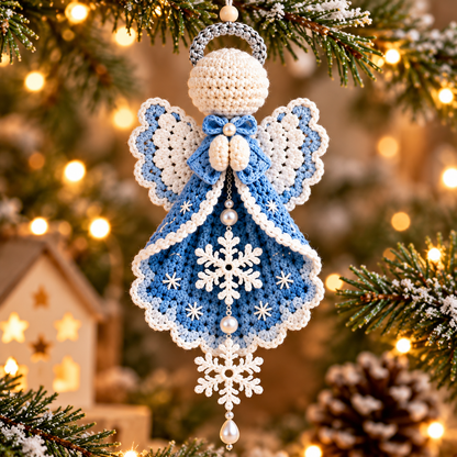 Christmas Guardian Angel Crochet Pattern Bundle PDF | 4 Angel Ornaments