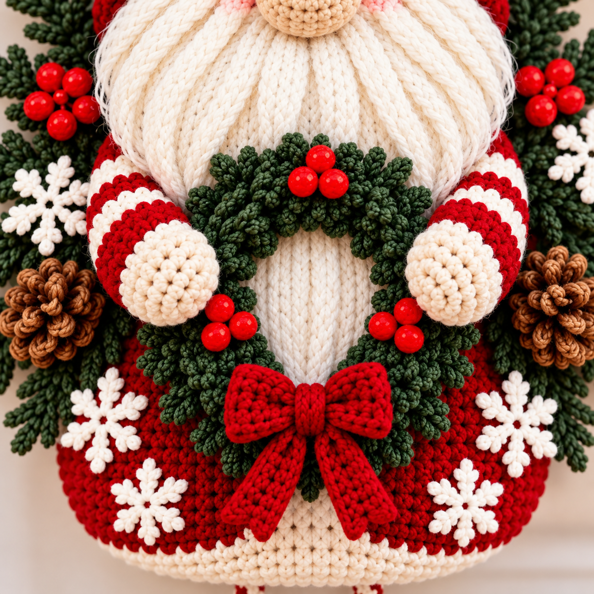 Fair Isle Christmas Gnome Crochet Pattern PDF | Nordic Door Hanger