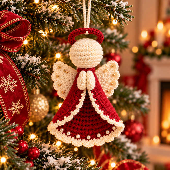 Crochet Angel Ornament Pattern PDF – Christmas Amigurumi Decoration