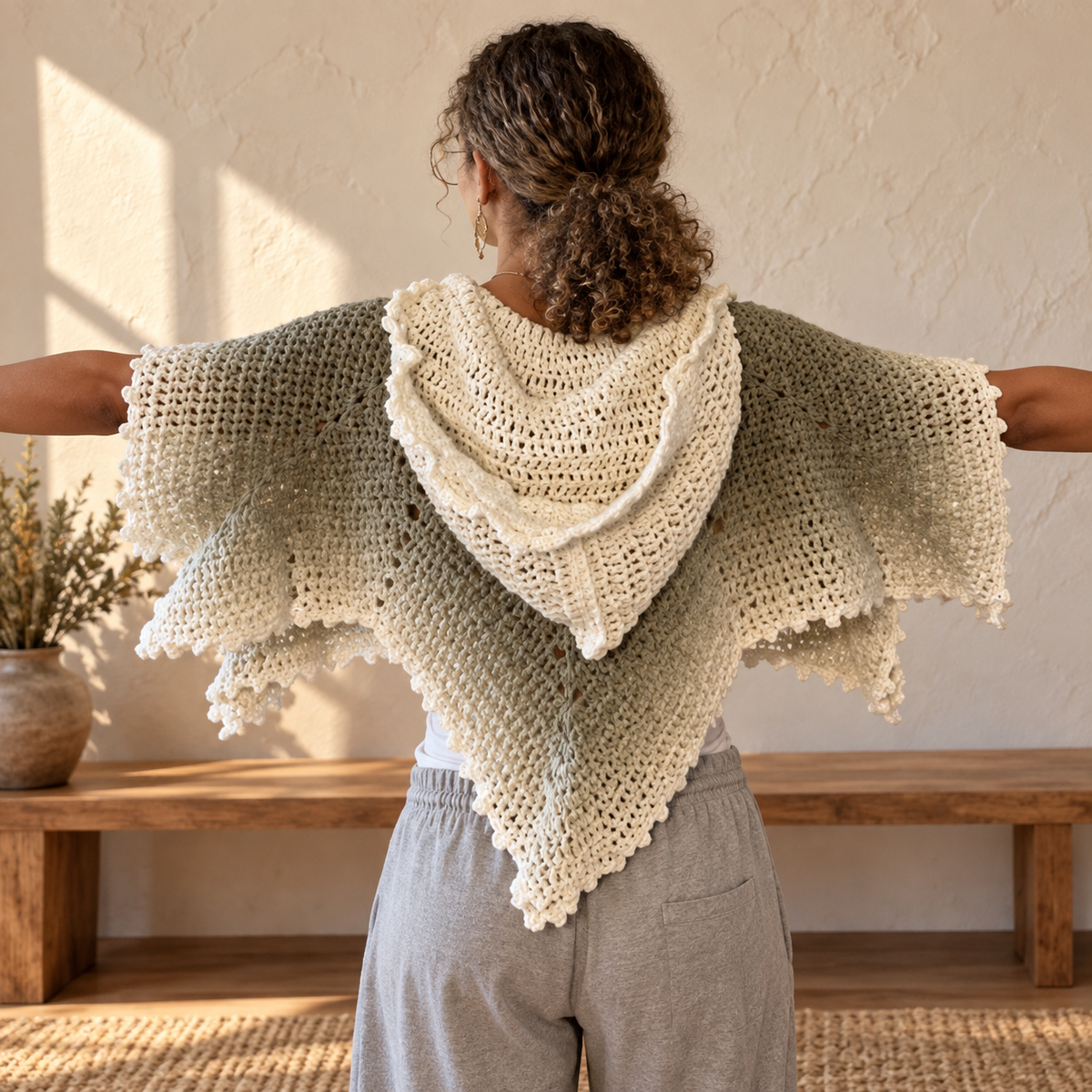 Fall Leaf Crochet Poncho Pattern PDF, Woodland Cape, Ren Faire Costume