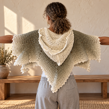 Fall Leaf Crochet Poncho Pattern PDF, Woodland Cape, Ren Faire Costume