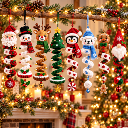 50+ Halloween & Christmas Crochet Spiral Patterns PDF – Holiday Ornament Bundle