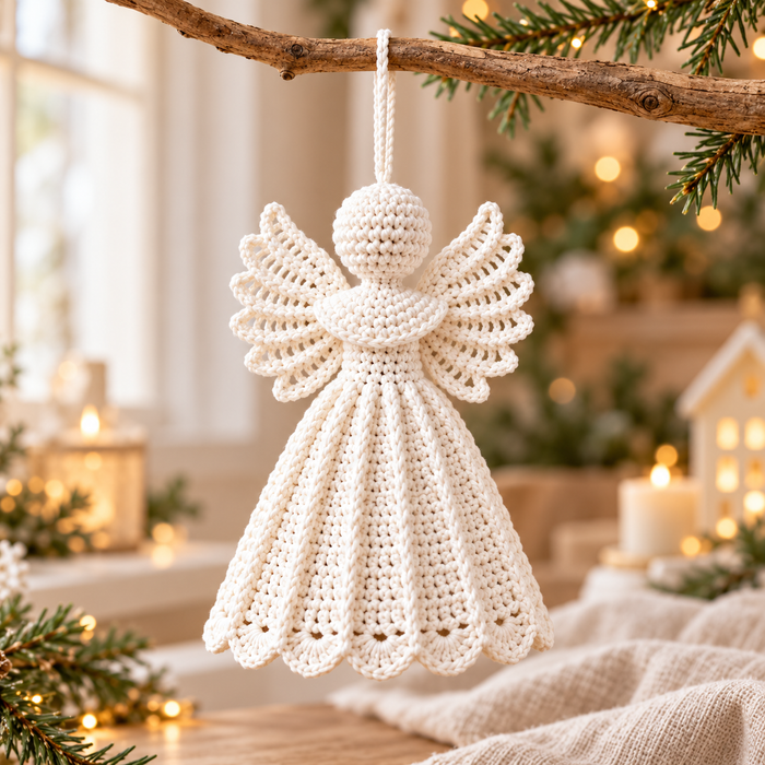 Crochet Angel Ornament Pattern PDF – 3 Christmas Angel Designs