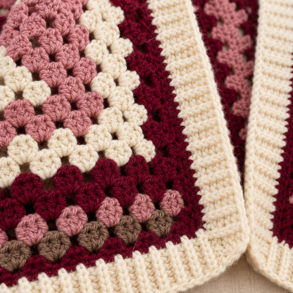 Granny Hexagon Crochet Cardigan Pattern – Oversized Colour Block Sweater PDF, XS–5XL