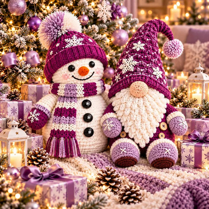 Christmas Snowman & Gnome Crochet Pattern PDF | Winter Amigurumi Bundle