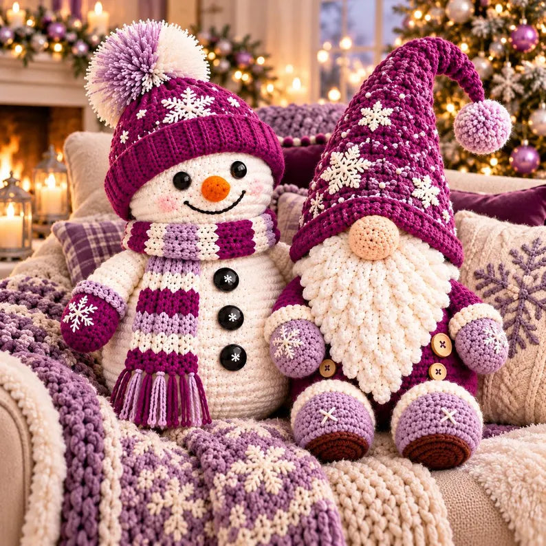Christmas Snowman & Gnome Crochet Pattern PDF | Winter Amigurumi Bundle