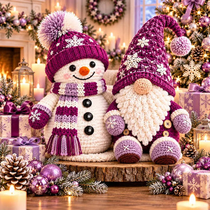 Christmas Snowman & Gnome Crochet Pattern PDF | Winter Amigurumi Bundle