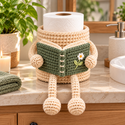 Crochet Toilet Paper Holder Pattern PDF | Book Amigurumi Bathroom Decor