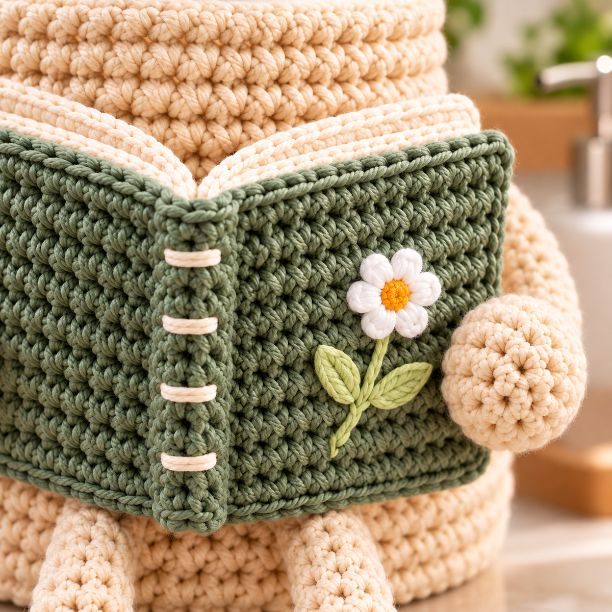Crochet Toilet Paper Holder Pattern PDF | Book Amigurumi Bathroom Decor