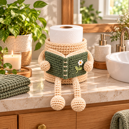 Crochet Toilet Paper Holder Pattern PDF | Book Amigurumi Bathroom Decor