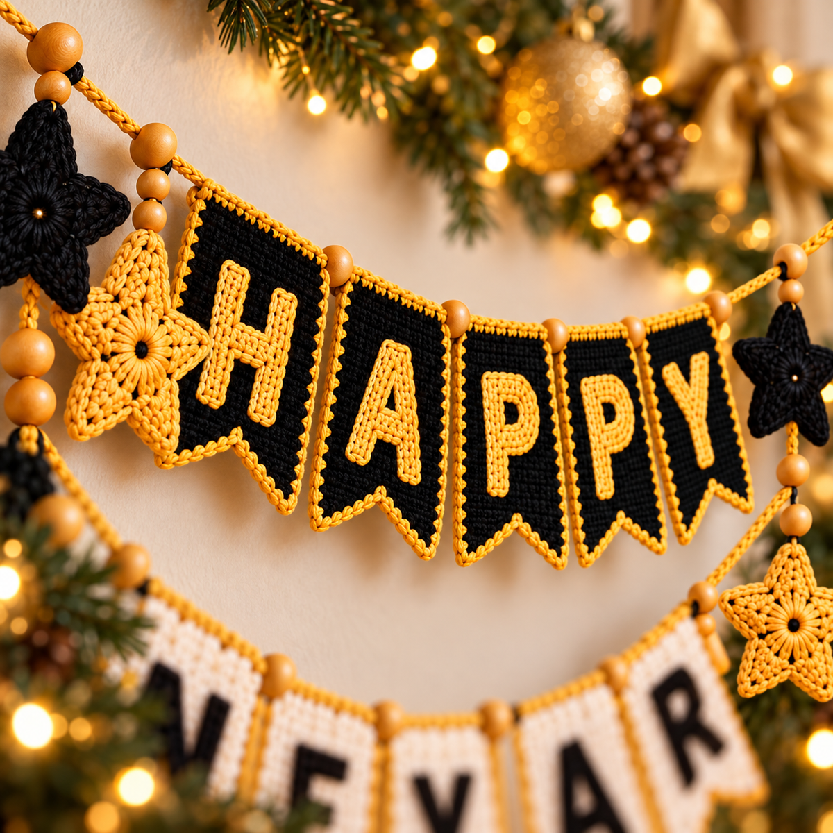 Happy New Year 2027 Crochet Banner Pattern PDF | Garland & Bunting Decor