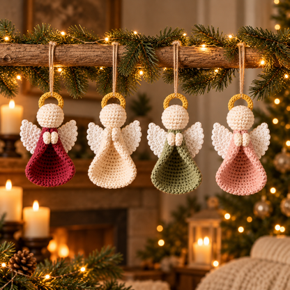 Mini Crochet Angel Ornament Pattern PDF | Christmas Tree Decoration
