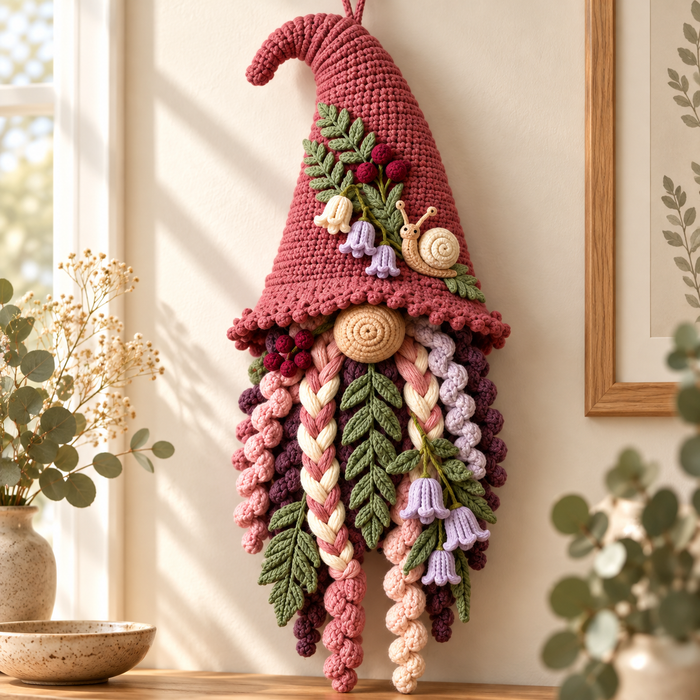 3-in-1 Crochet Gnome Wall Hanging Pattern PDF | Celestial, Harvest & Woodland