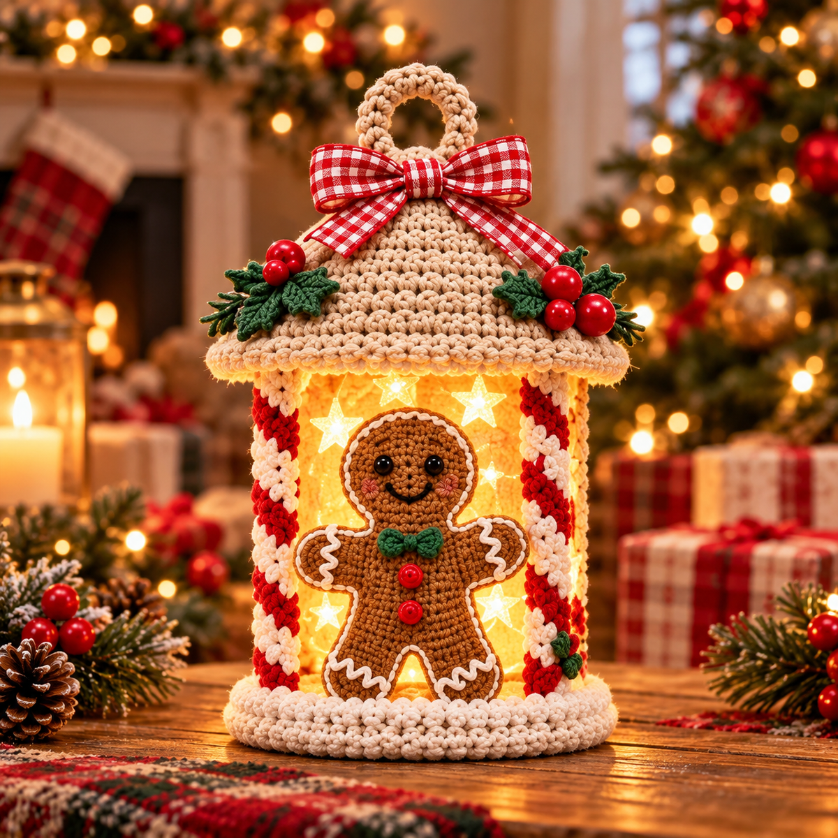 8 Christmas Crochet Lantern Patterns PDF | Winter Village LED Decor Bundle