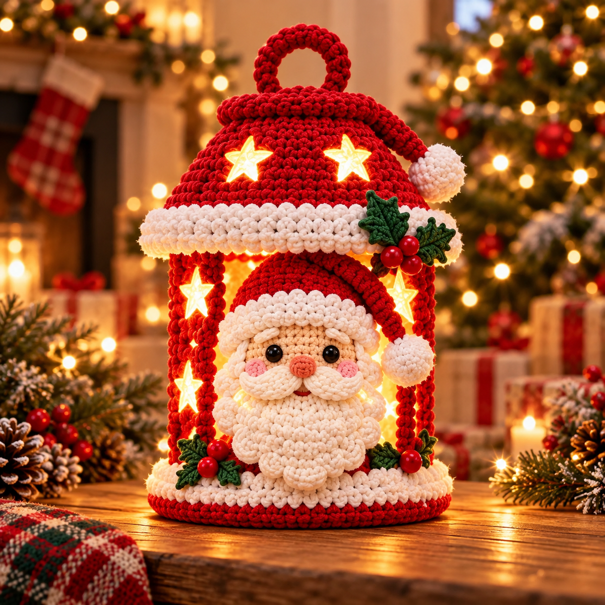 8 Christmas Crochet Lantern Patterns PDF | Winter Village LED Decor Bundle