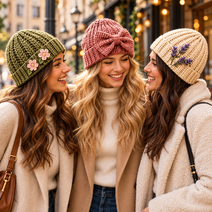 12 Crochet Beanie Patterns Bundle PDF | Women's Winter Hat Designs