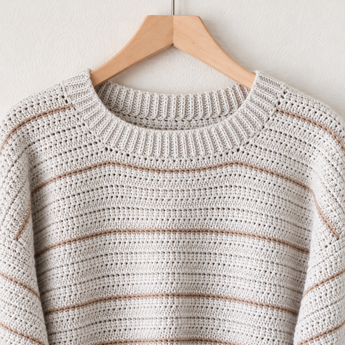 Oversized Crochet Pullover Pattern PDF | Striped Sweater XS–3XL