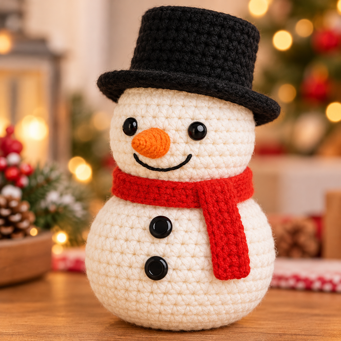 2-in-1 Snowman Amigurumi Crochet Pattern Bundle PDF | Christmas Winter Decor