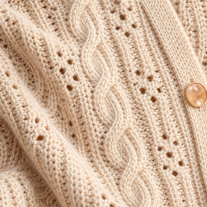 Garden Cable Cardigan Crochet Pattern PDF | Made-to-Measure Women's Sweater