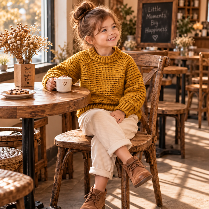 Kids Raglan Sweater Crochet Pattern PDF | Seamless Pullover Ages 1–10